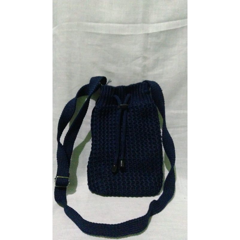 TAS RAJUT SERUT/SLINGBAG HP RAJUT SERUT/SELEMPANG WANITA/MOTIF POLOS
