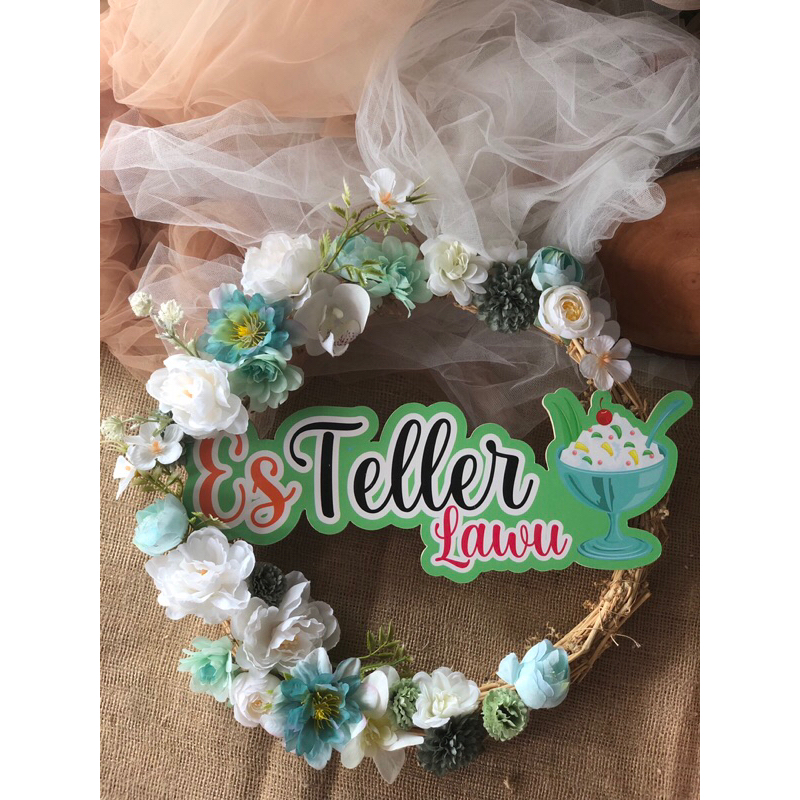 Hiasan dinding Nama Toko Usaha Custom Huruf Timbul +_ 30cm