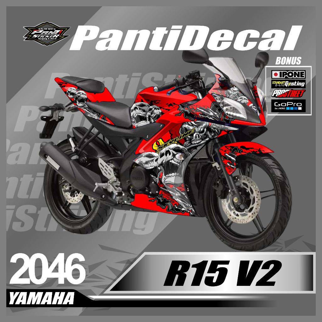 Sticker Decal Motor R15 V2 Motif Tengkorak Zombie - srtriping aksesoris motor decal r15 v2 Fullbody 