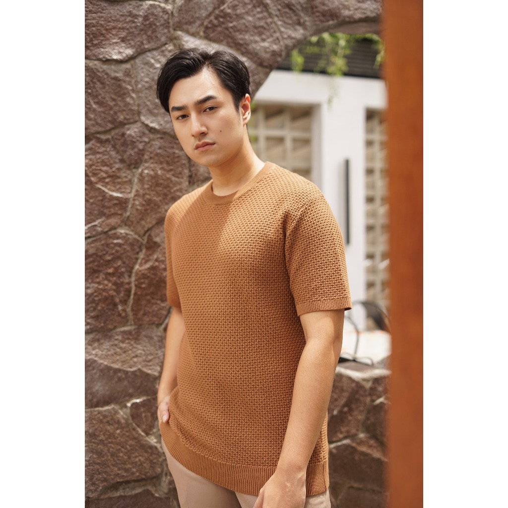 GONEGANI MAN - Baju Polos Pria Bahan Knit Basic Knit Shirt