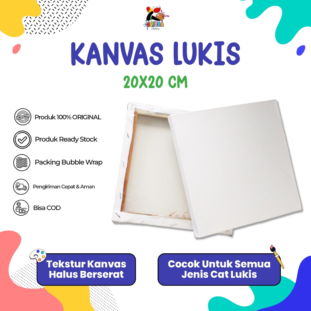 

Kuinsa Gallery Kanvas Lukis 20 x 20cm Bingkai Spanram Mainan Edukasi Anak