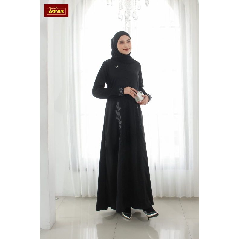 ❤️ Dannis Online Surabaya ❤️ A231005 Abaya Dannis Terbaru gamis Dewasa Dress Toyobo brokat Pakaian P