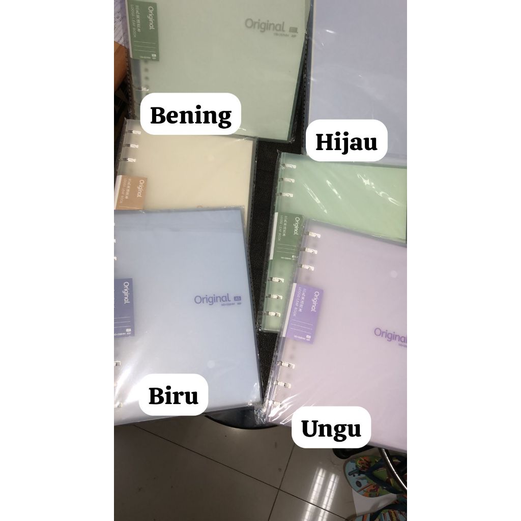 

map binder looseleaf kode SK 001 C ring 6 isi umum ukuran b5 dilipat 360 derajat ring plastik model 2024 maret original plastik