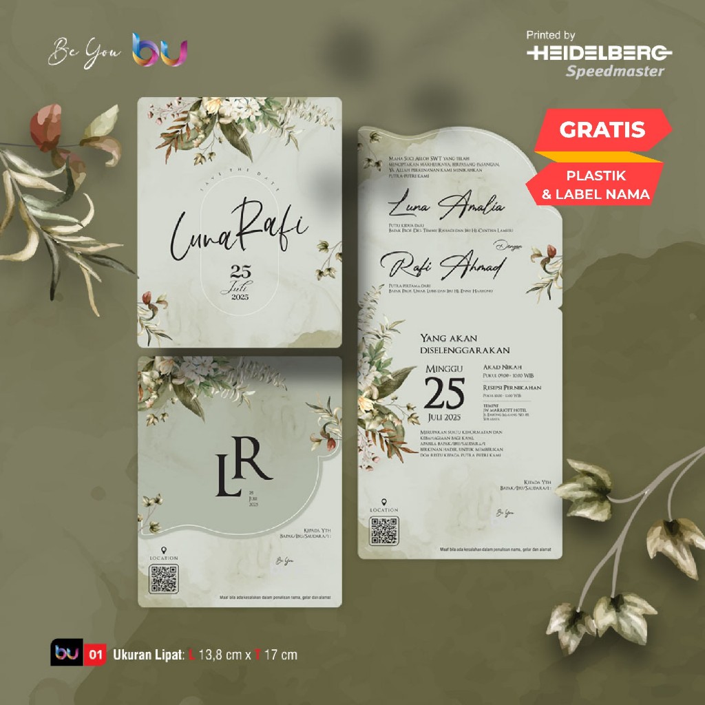 Undangan Pernikahan Desain Modern Be You 01 | Undangan Pernikahan Aesthetic | Undangan Tema Jawa Kek