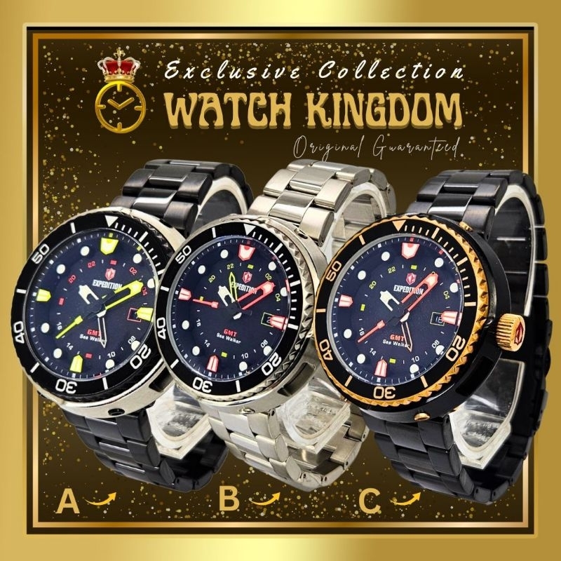 Jam Tangan Expedition Original Pria Laki Laki2 Dewasa Anti Air Water Resistant 20 ATM BAR Diving Div