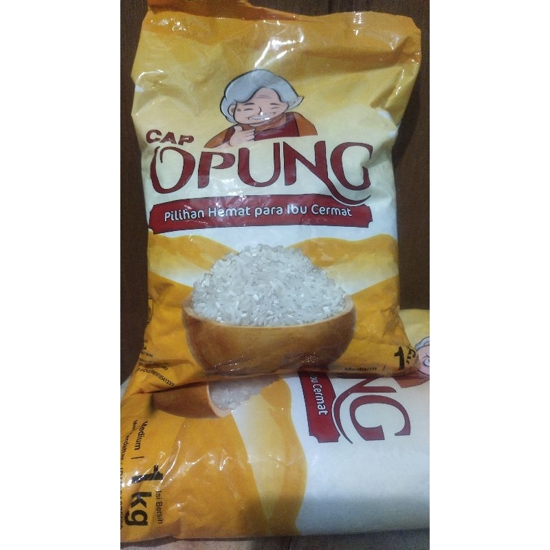 

Beras 1kg cap Opung