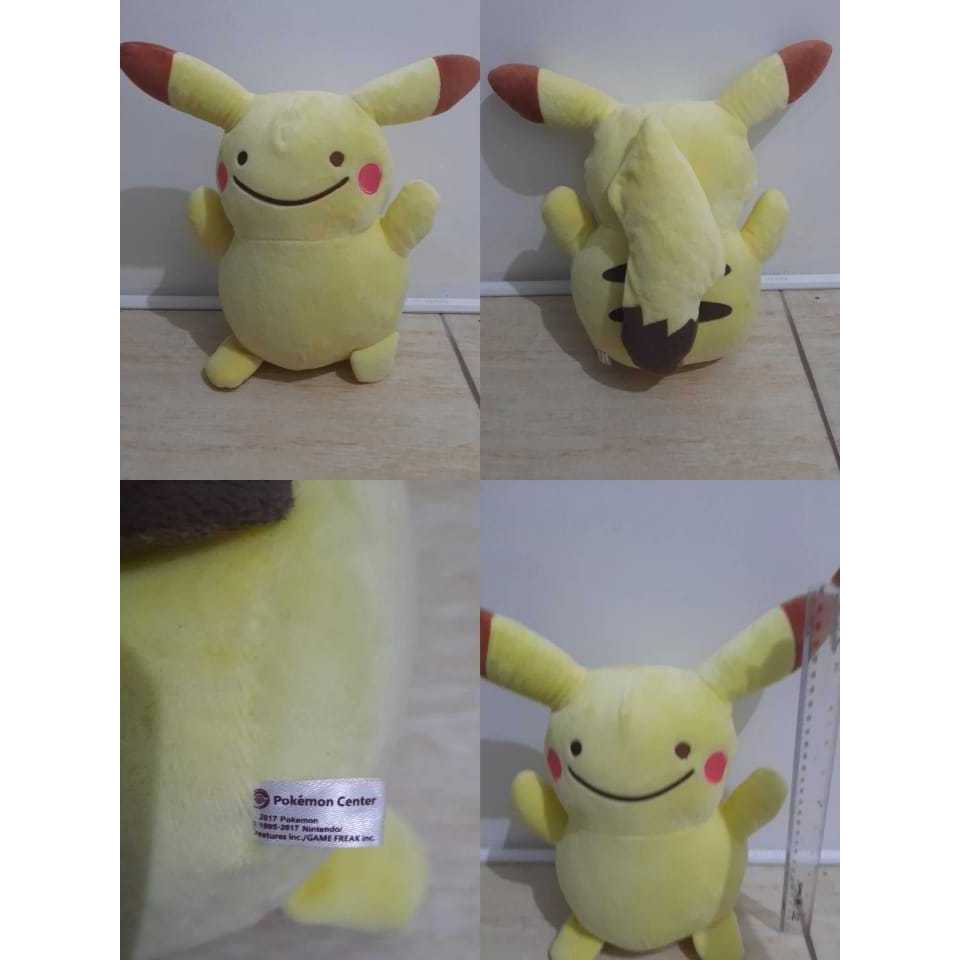 BONEKA Pokemon Pikachu Ditto Face Edition Pokemon Center Plush Plushie