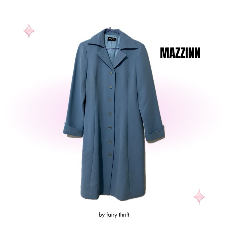 [PROMO] Blazer MAZZINN Biru Blazer Blue Panjang Thrift | Blazer Murah Cantik Biru Blazer Kantor Prel