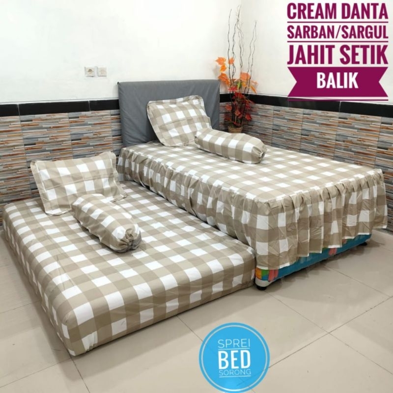 Sprei Bed Dorong 4 kaki UK 120 x 200