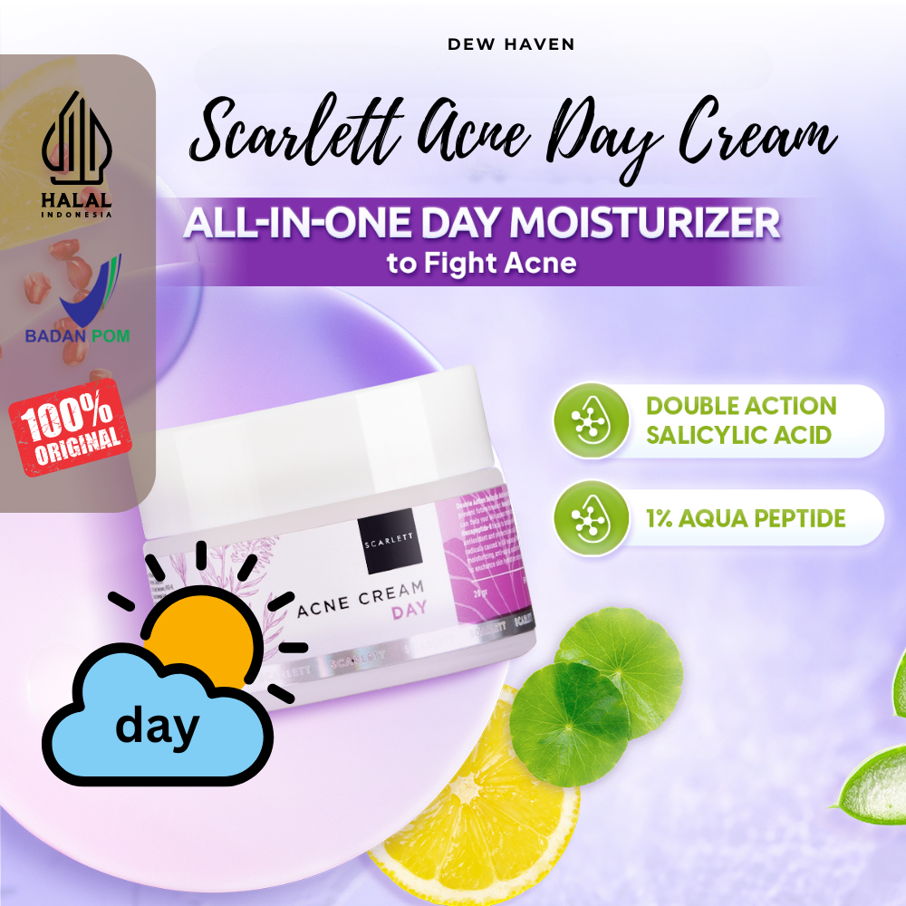 Scarlett Whitening Acne Day Cream Original BPOM