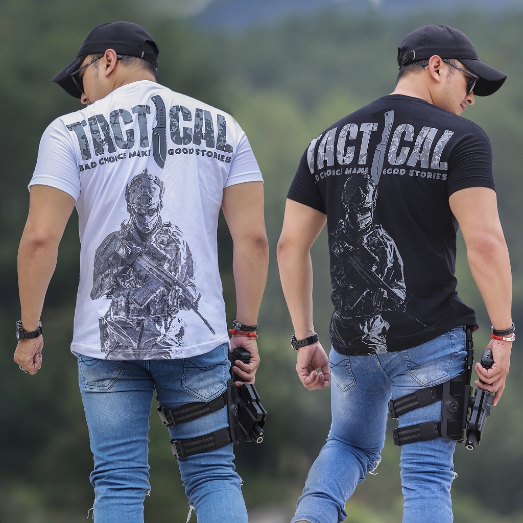KAOSBOS.ID - Kaos Distro Tactical Lengan Pendek Putih Pria Anak Laki Paspampres