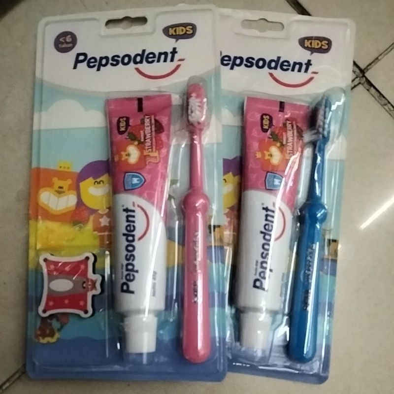 sikat + pasta gigi anak pepsodent
