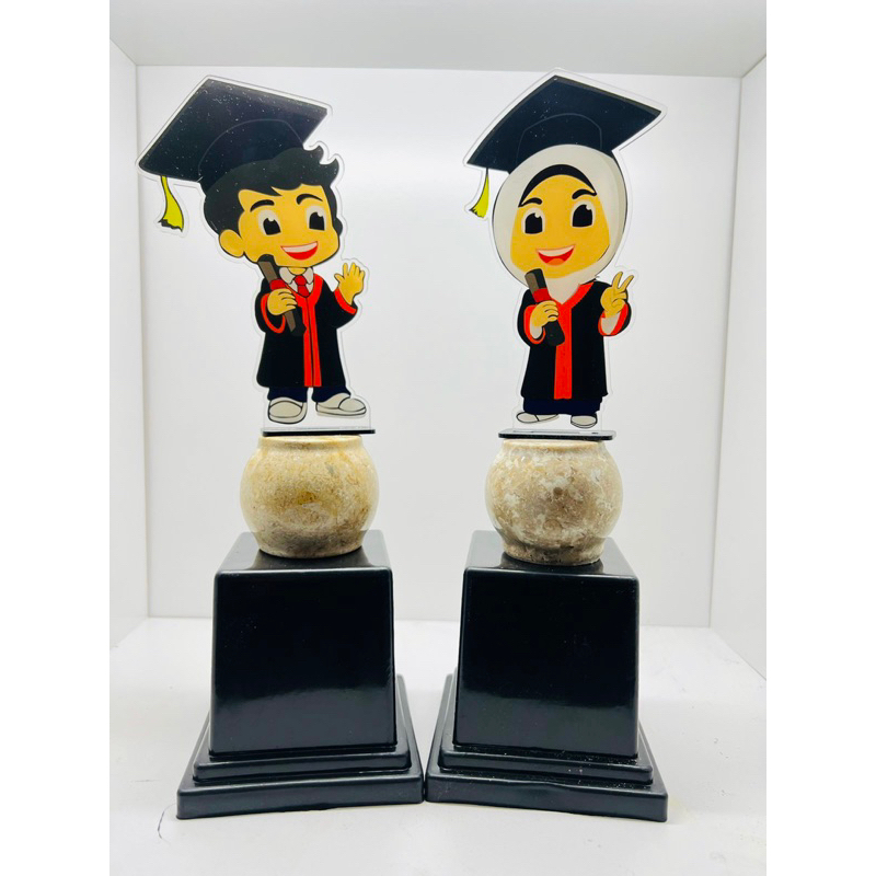 Piala Wisuda Marmer Akrilik Custom