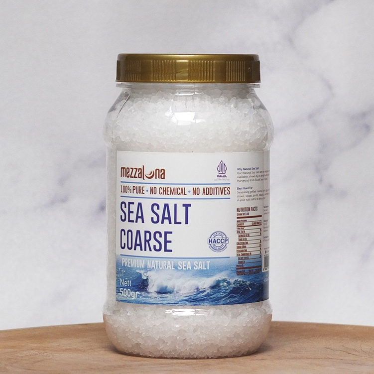 

Mezzaluna Sea Salt Coarse 500gr Garam Laut Natural Kasar Garam Krosok