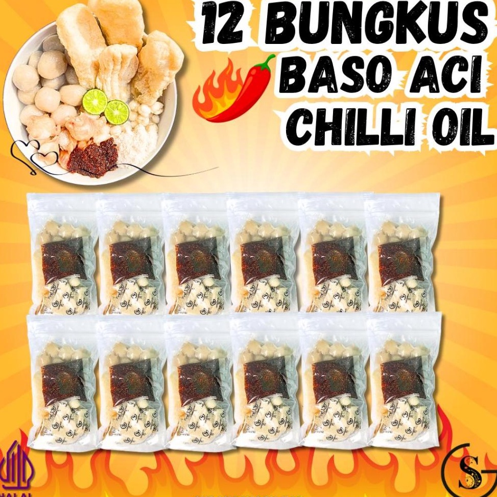 

WTJ468 55 COD 12 Bungkus Baso Aci Chilli Oil Paket Usaha Dengan Sambal Chilli Oil GudangSnack Tgr Hotpot Instan