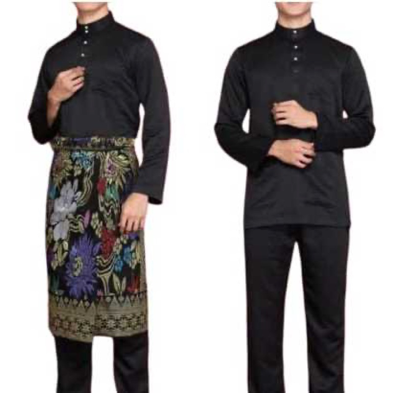 Baju Teluk Belanga Pria Melayu Kurung Setelan Pakaian Adat Malaysia Cekak Musang