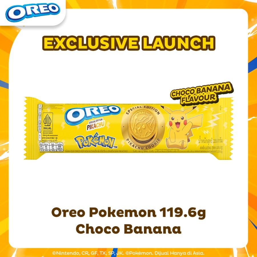 

Oreo Pokemon Biskuit Chocolate Banana 119.6g [GOJEK/GRAB]