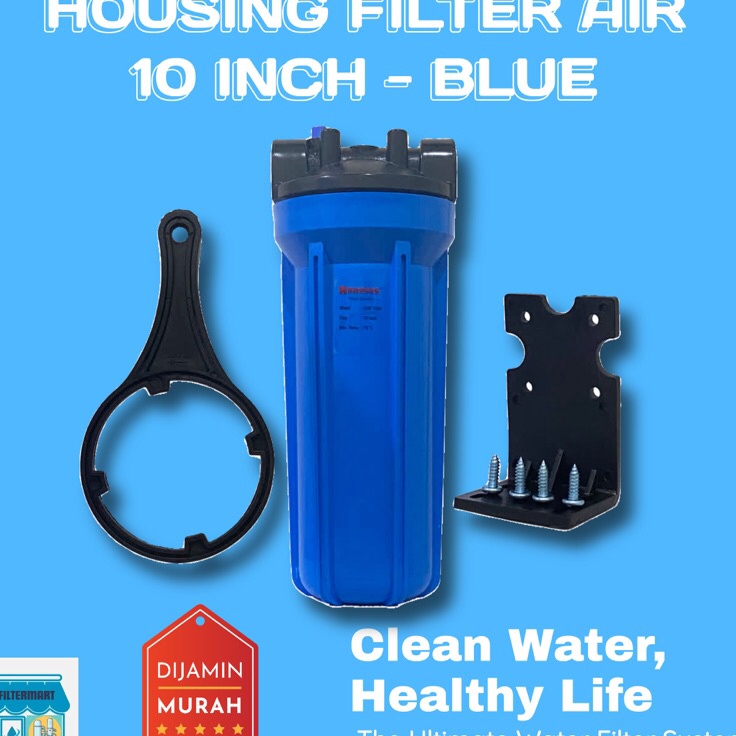 HOUSING FILTER AIR NANOTEC NANO 1 INCH 1 CLEAR BLUE BIRU DRAT 12 34 1  TABUNG FILTER KECIL