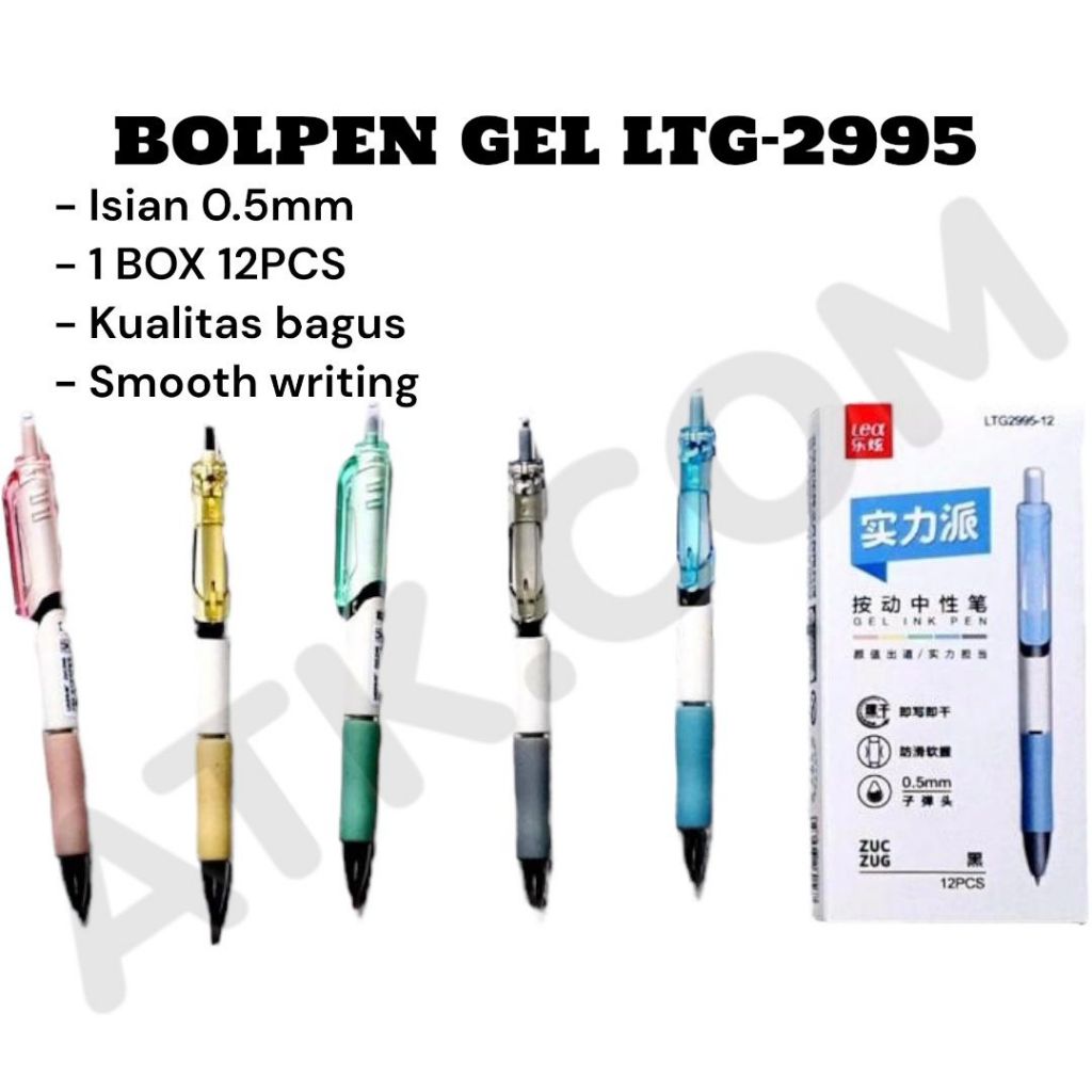 

Pulpen Gel Tipe Cetek LTG-2995 / Warna Menarik / Balpen Jel Cetek / Gel Pen / Bolpen Gel