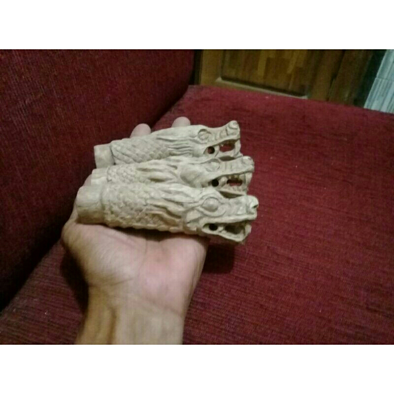 Gagang handel pisau ukir naga