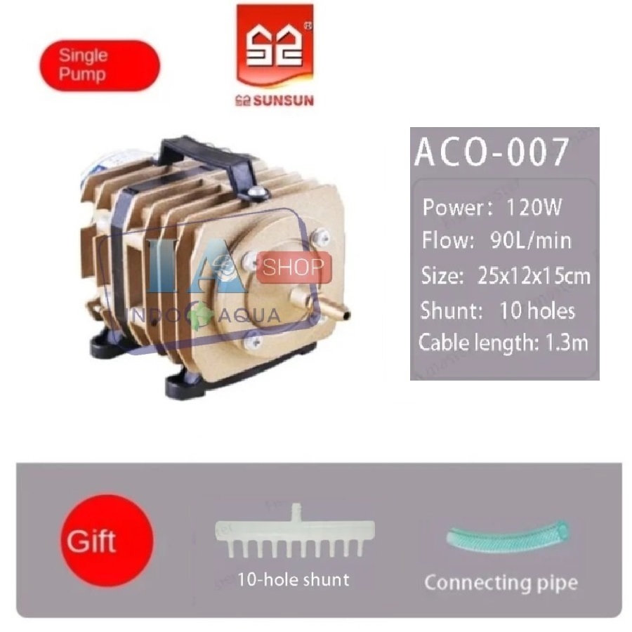 Sunsun Electromagnetic ACO-007 Air Compressor / Pompa Udara