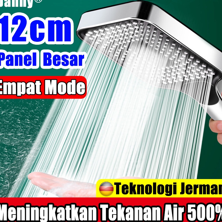 Recomended Bertekanan 5Kepala Shower Kamar Mandi 12cm Panel Besar Kamar Mandi Tidak Ada Karat Penyes