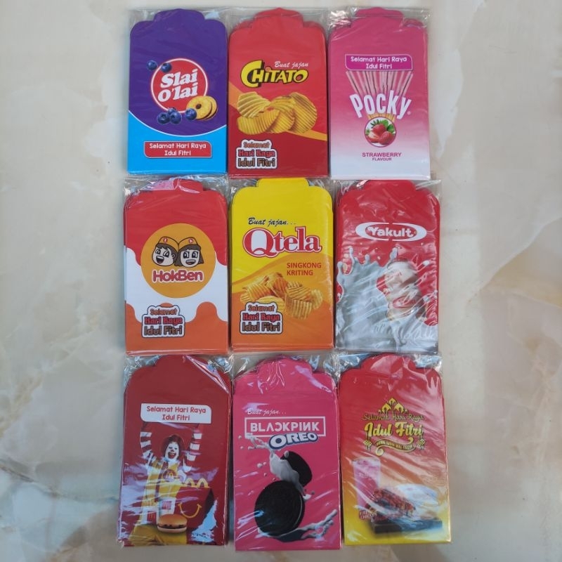 

[10 Pcs] Amplop Lebaran Medium 2024 Edisi Snack