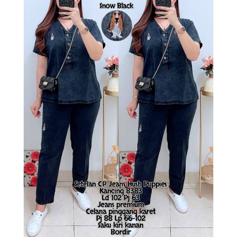 1911# SETELAN CP JEANS IMPORT HUSH-P