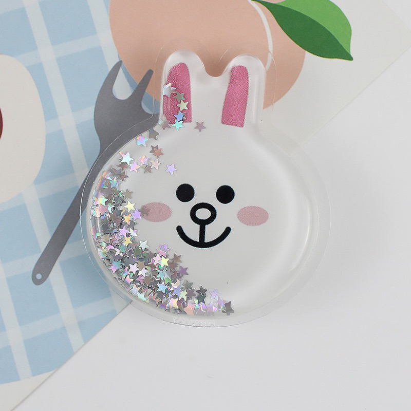 POP SOCKET GLITER CARTON KARAKTER IMUT / POP SOCKET QUICKSAND GLITER DESAIN KARTUN CUTE PHONE HOLDER