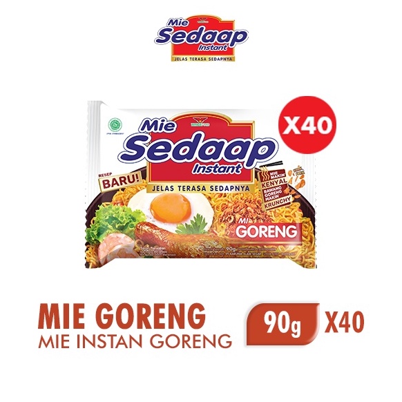 

XMS121 FLASH SALE Sedaap Mie Instan Goreng Bag 9 gr x4