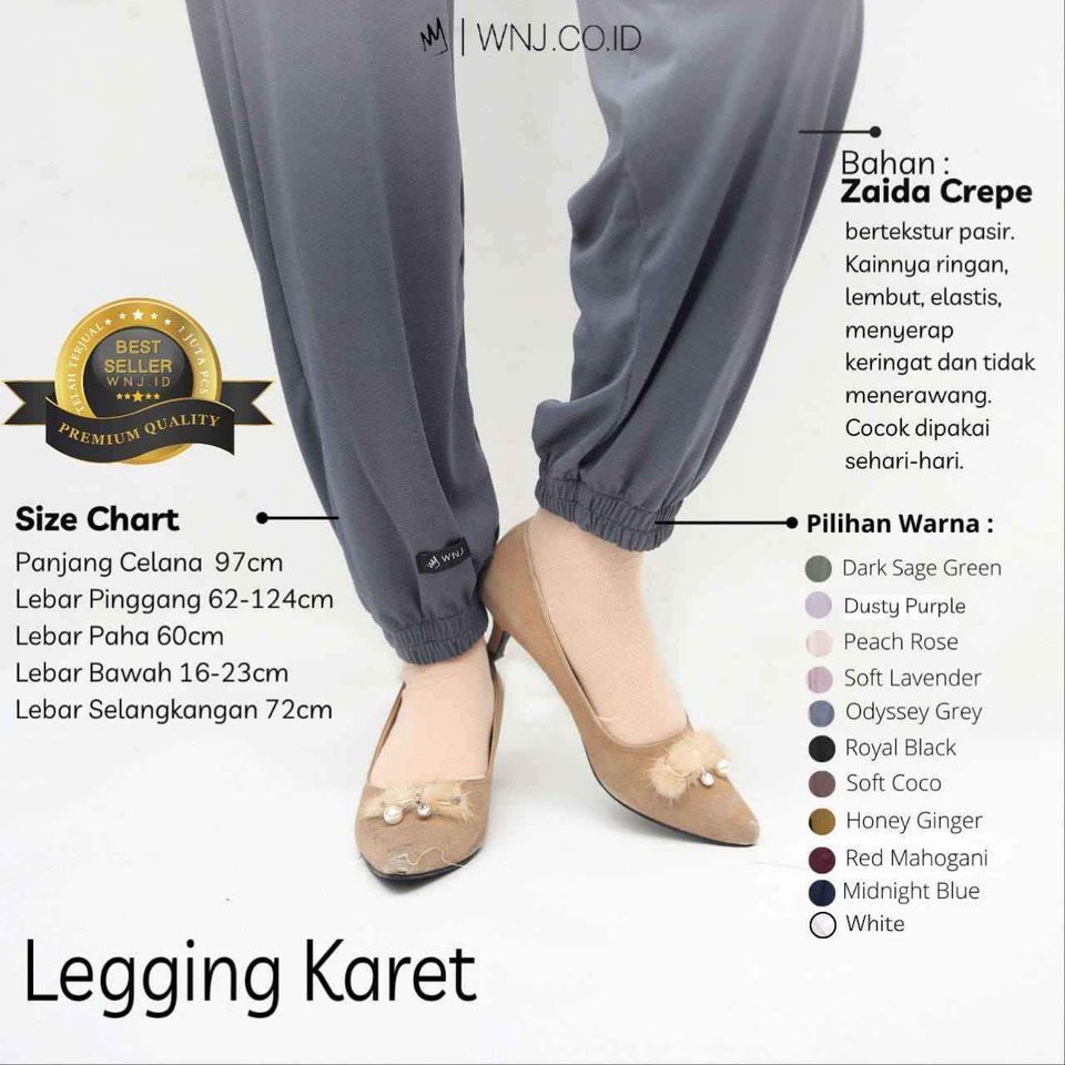 legging karet wnj