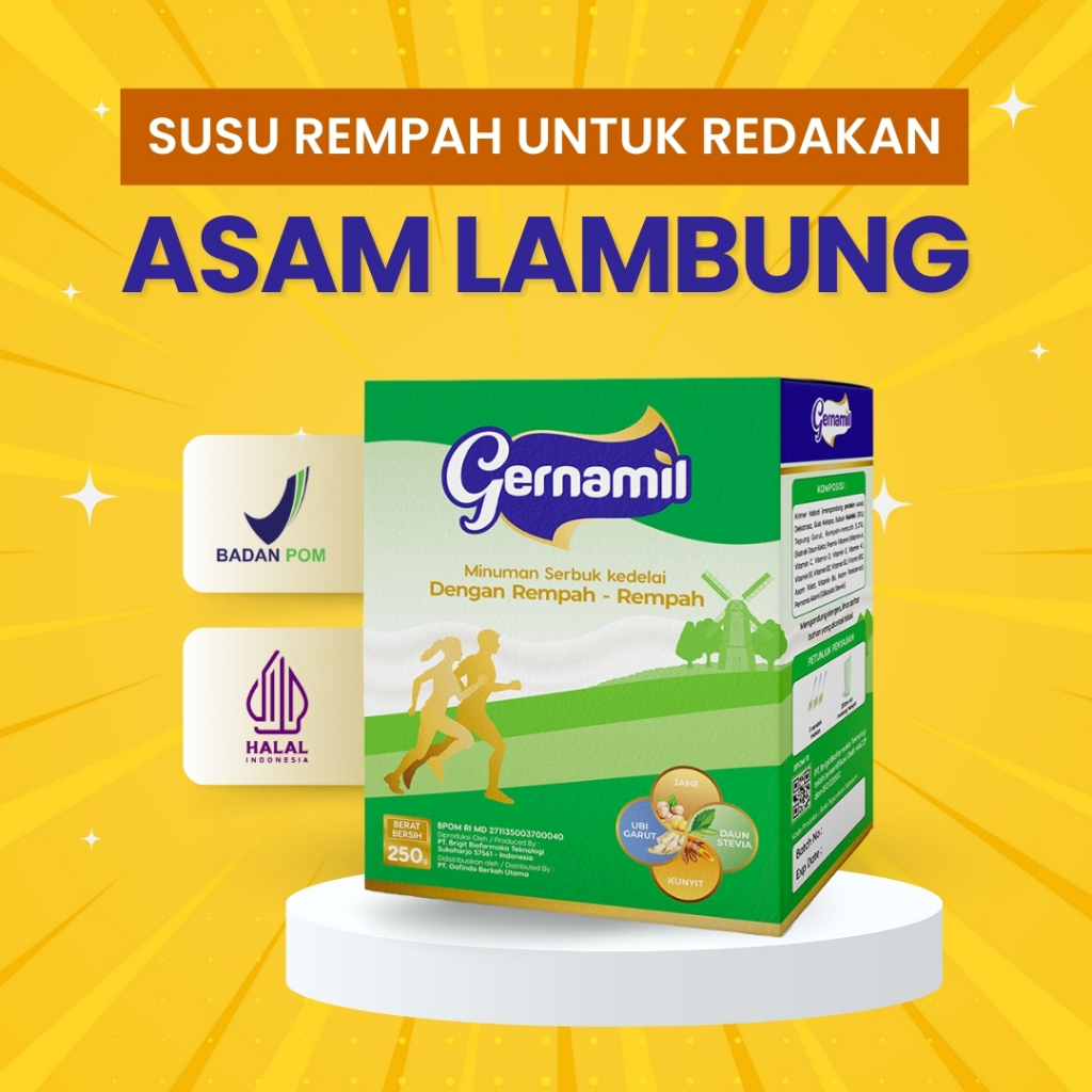 

Minuman Susu Ekstra Rempah Alami Gernamil Untuk Asam Lambung Gerd dan Maag