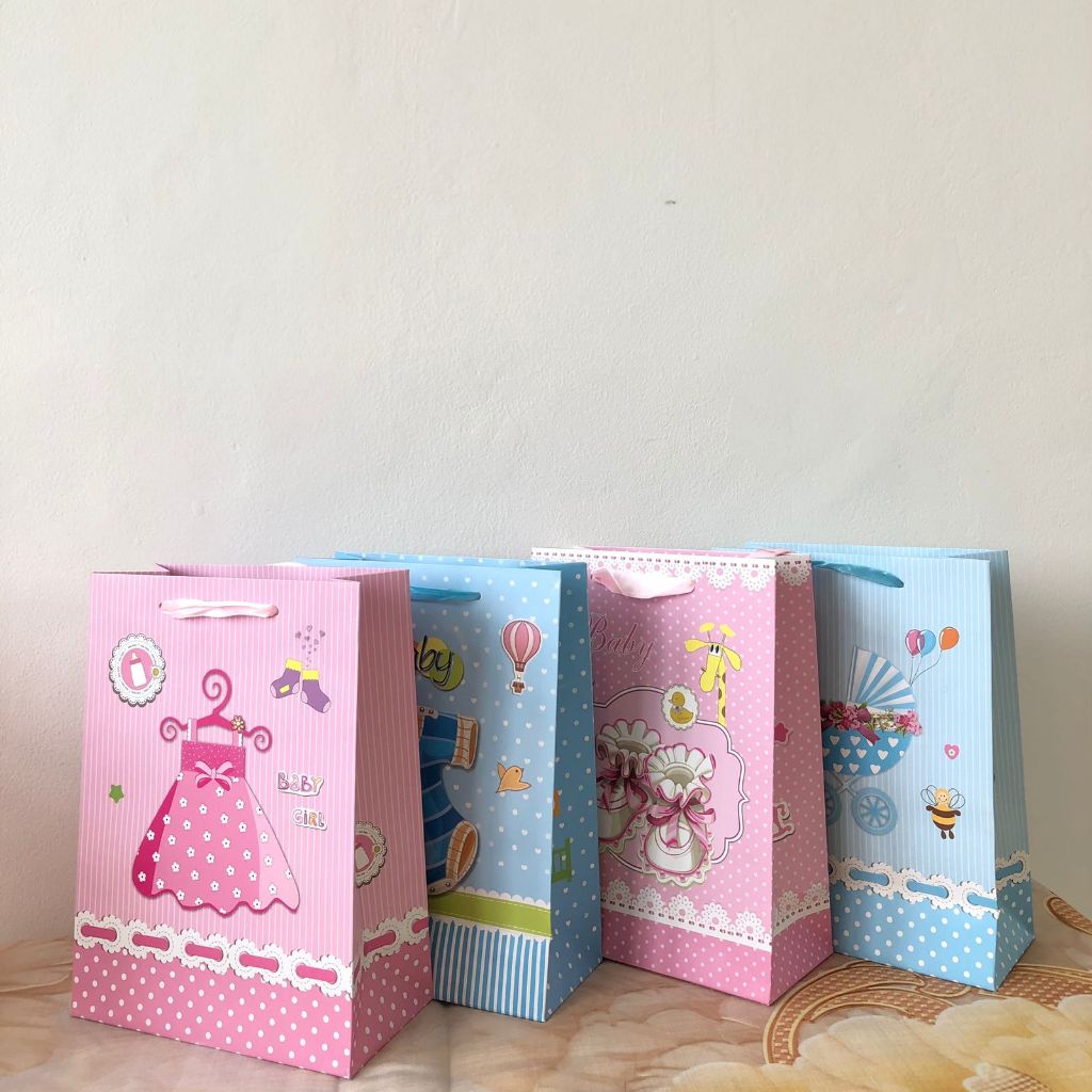 

Paperbag Edisi Baby Shower / Goodie Bag Baby Shower Edition Glitter 1 sisi