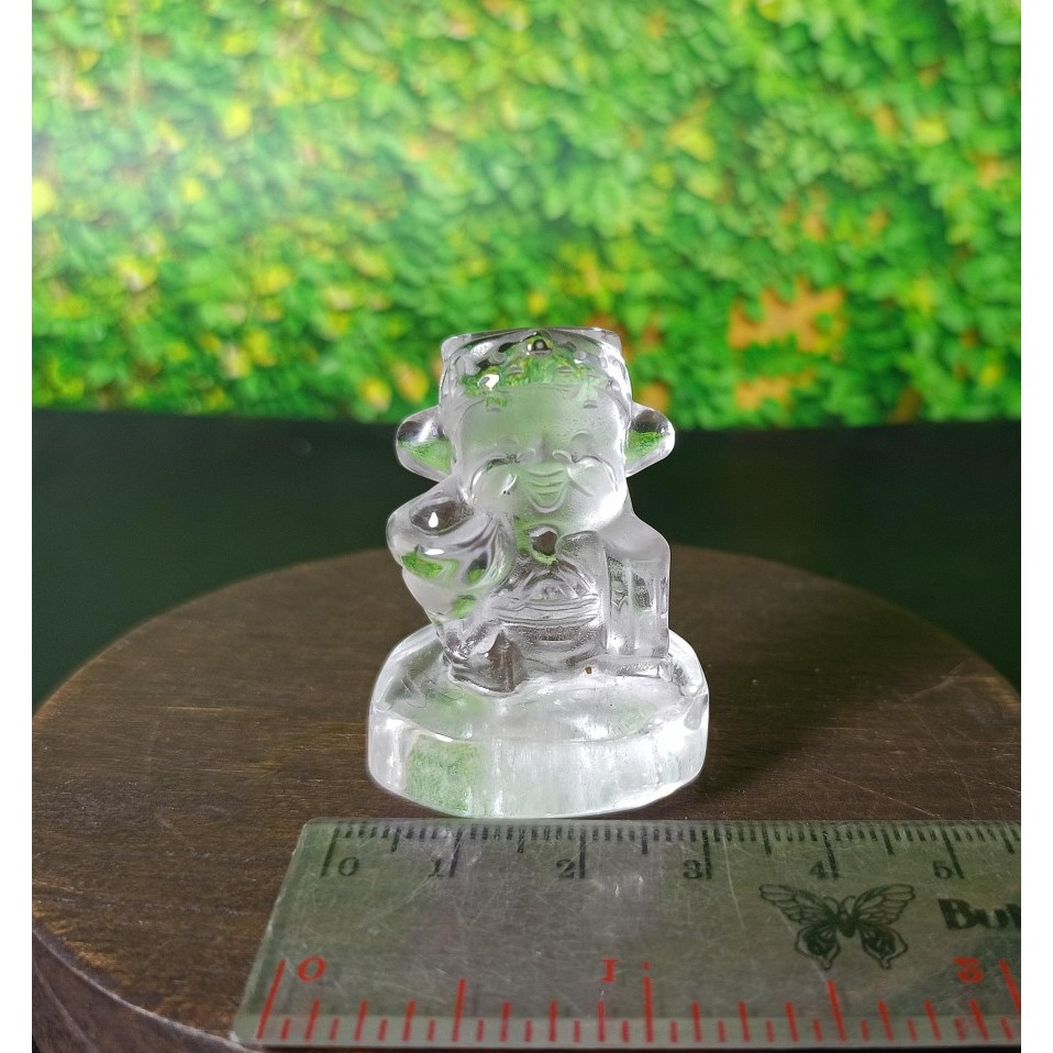 Patung Crystal Natural Cai Shen Ye God of Wealth