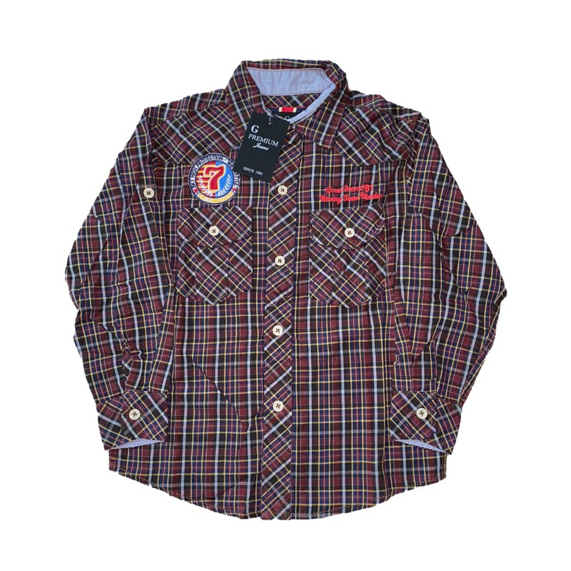 Kemeja anak long angeles kotak-kotak