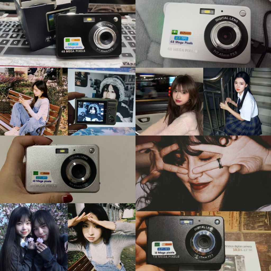 CodOriginal Niji I20 Digital Camera Digicam Kamera Pocket 48Mp Kamera Digital Pocket Full Set 48Mp