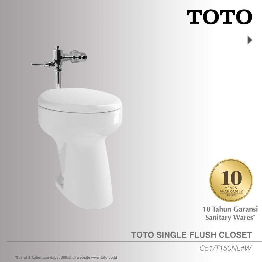 TOTO Closet C51/T150NL | Closet Duduk - Kloset - Kloset Duduk