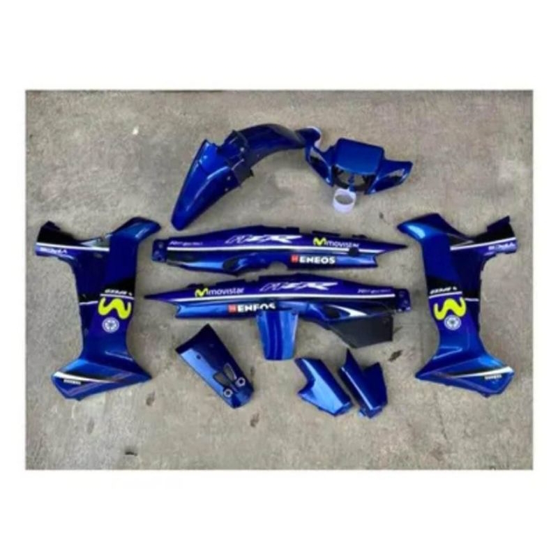 COVER BODY FULLSET HALUS FIZR WARNA BIRU MOVISTAR STRIPING MOVISTAR