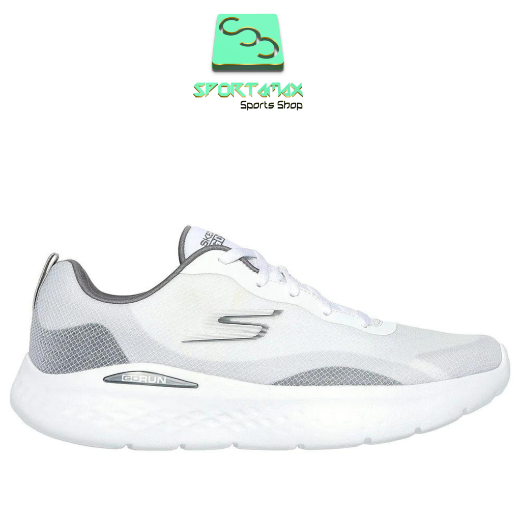 SEPATU ORIGINAL DISCOUNT MURAH SKECHERS GO RUN LITE SUBLIMATION WHITE GREY [220896/WGY]
