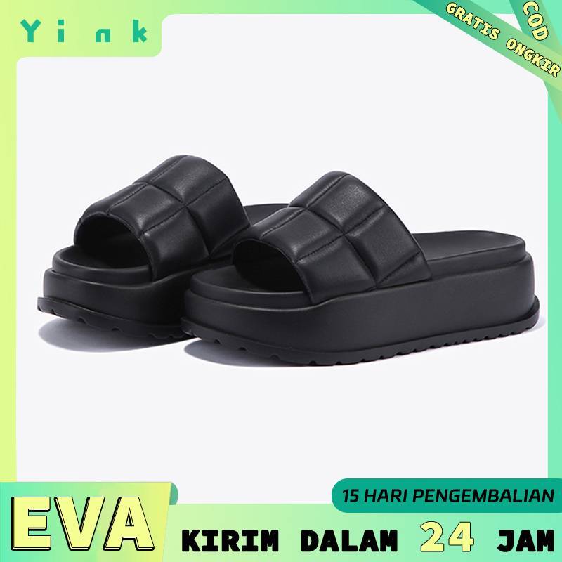 Yink Sandal Selop Wanita Kekinian Karet Tinggi 5Cm Empuk Sendal Wanita Terbaru Jumbo Premium Cewek D