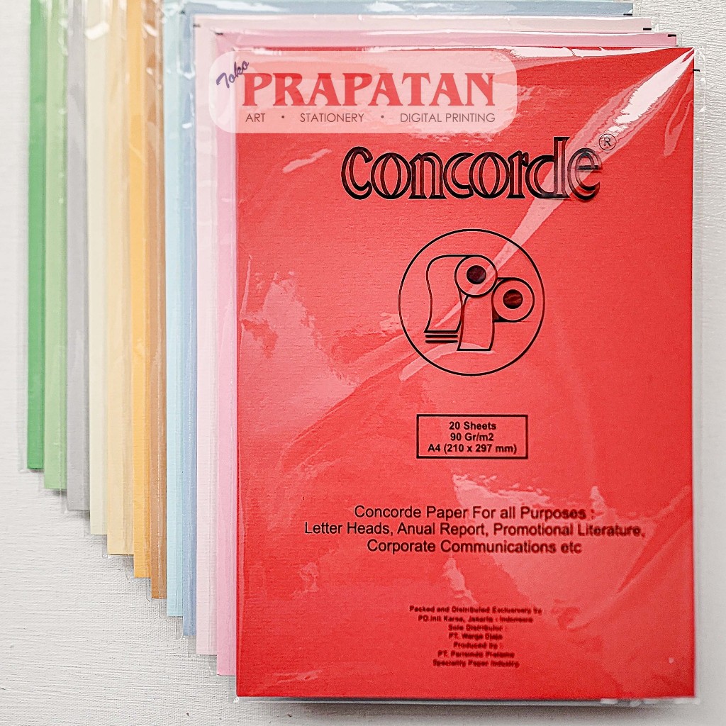 

Kertas Concorde 220gr A4 | Isi 10 Lembar