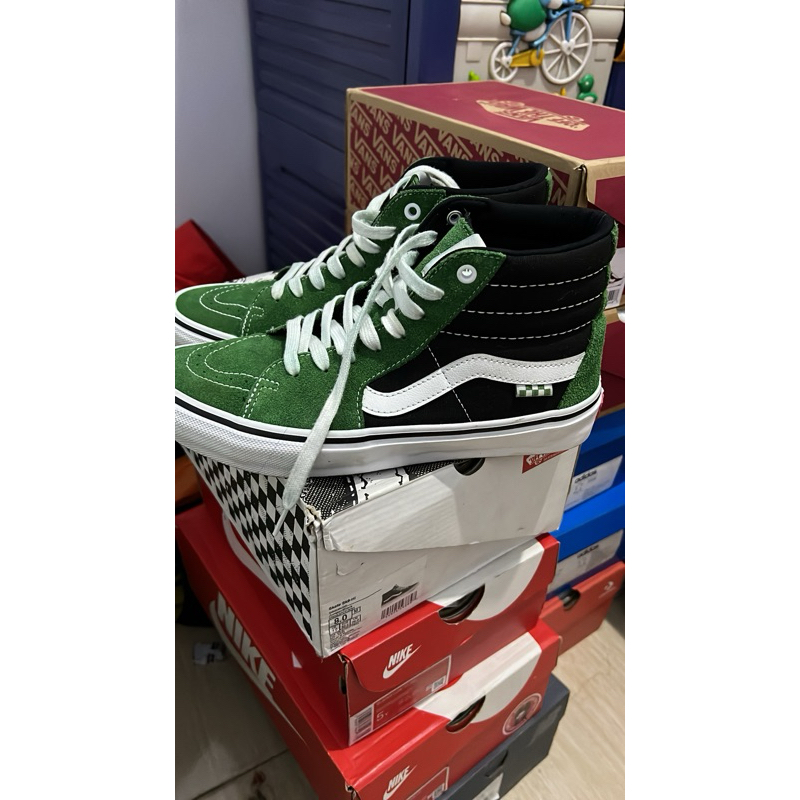 Vans Sk8 Hi Skate Juniper Black size 40.5 resmi Navya