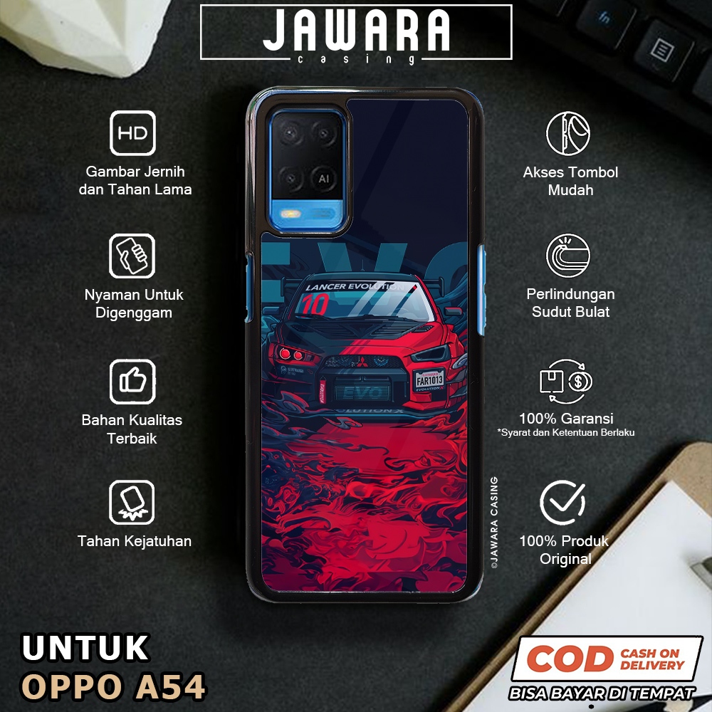 Case Oppo A54 Casing Oppo A54 [CARS] Premium Glossy Case Hp Oppo Jawara Casing Hp Oppo A54 Custom Ca