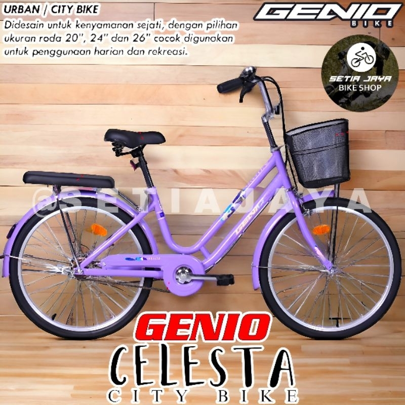 Sepeda Keranjang CTB 24 Inch GENIO CELESTA Anak Dewasa By United New