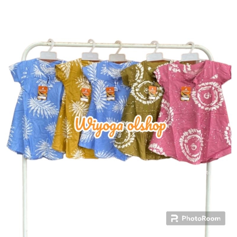 Daster Anak Perempuan Motif Batik Rayon Kekinian  / Daster anak payung klok batik santung warna soft