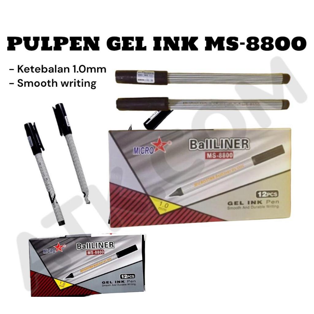 

Pulpen Gel Ink MS-8800 / Gel Pen / Bolpoin / Balliner / MicroStar (PCS)