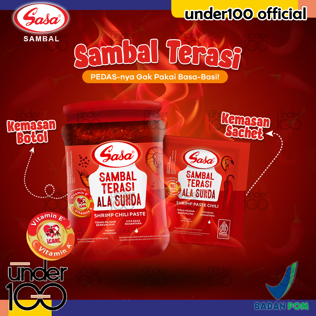 

❤ UNDER100 ❤ Sasa Sambal Terasi 180gr | Sachet 10 x 21g