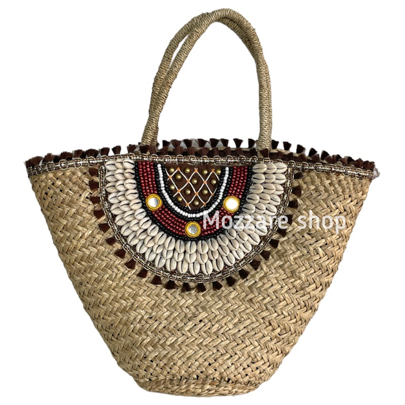 tas rotan kerang bali handmade
