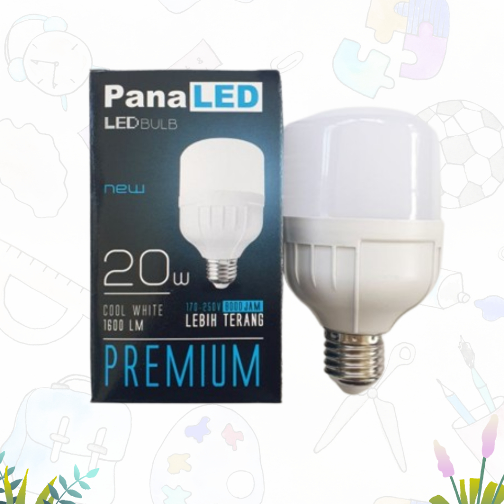Pana LED Premium T20 Watt Cool White / Lampu LED 20 Watt Lebih Terang