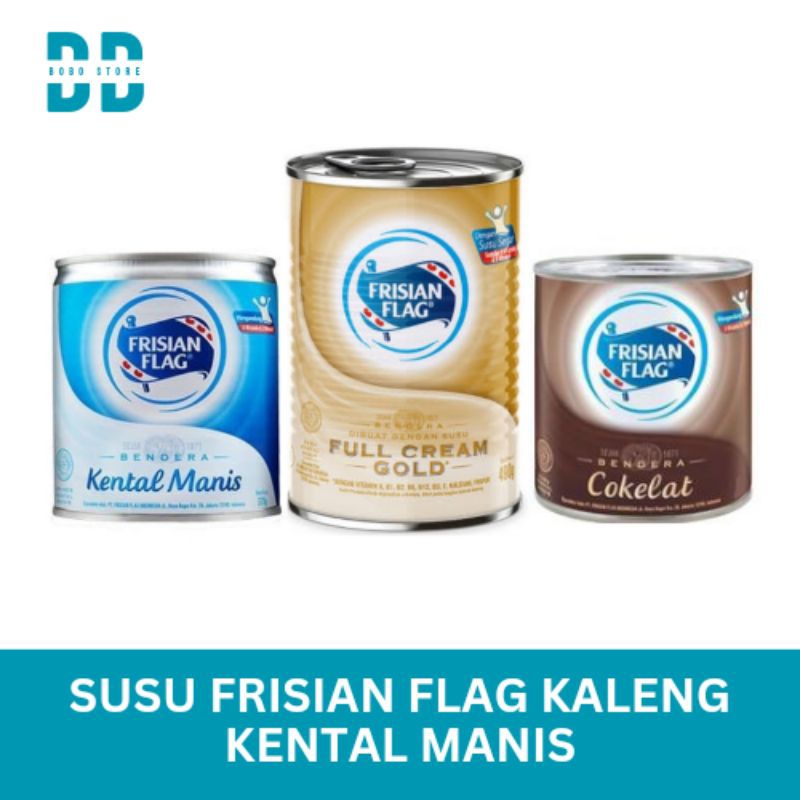 

Susu Frisian Flag Kaleng Kental Manis Cokelat, Vanila, Gold Cream